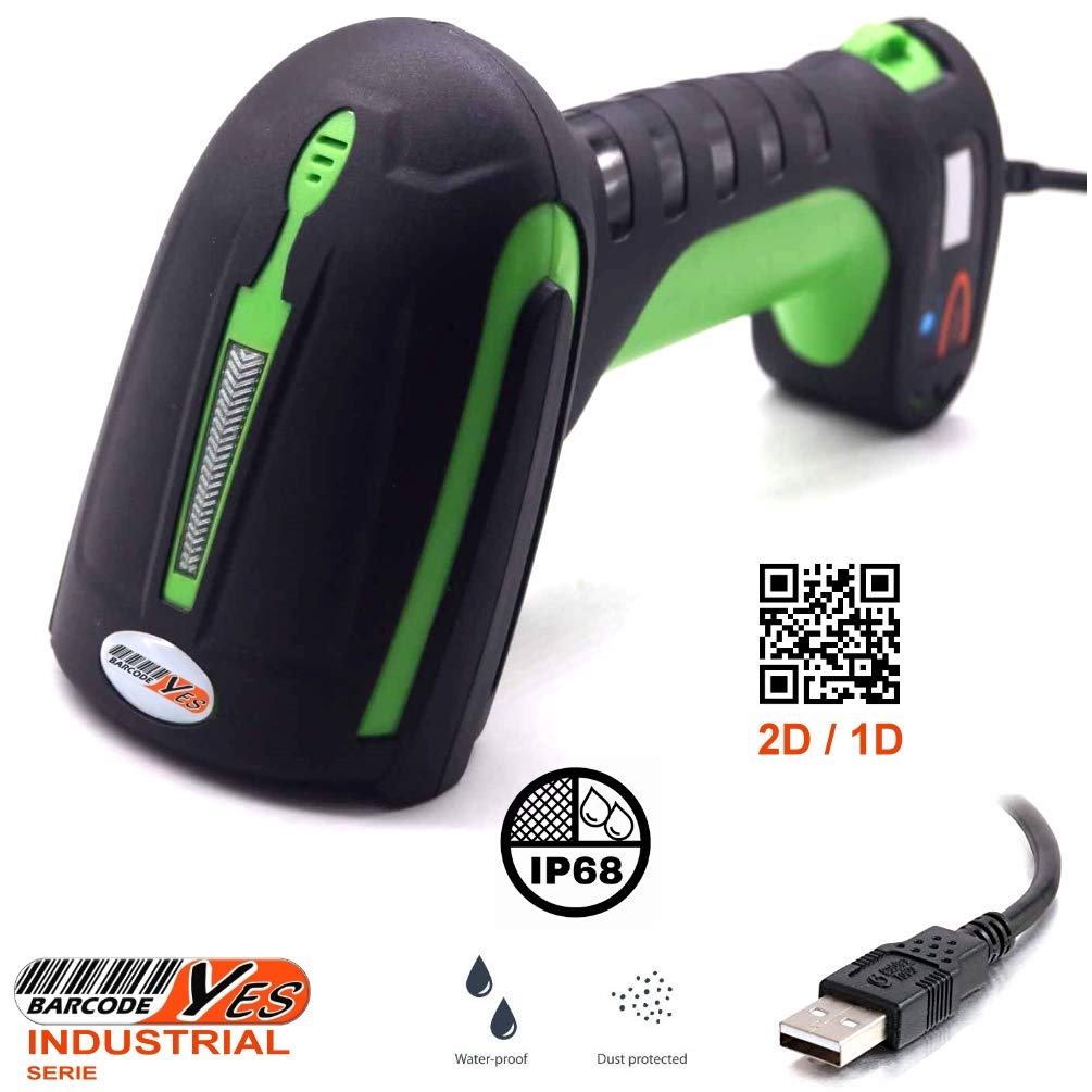 Lettore di Codici a Barre 2D/1D Professionale Rugged IP68 USB per QRcode Fattura Elettronica