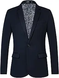 Blazer masculino slim fit tweed blazers para homens um botão cor sólida blazer terno para negócios casual