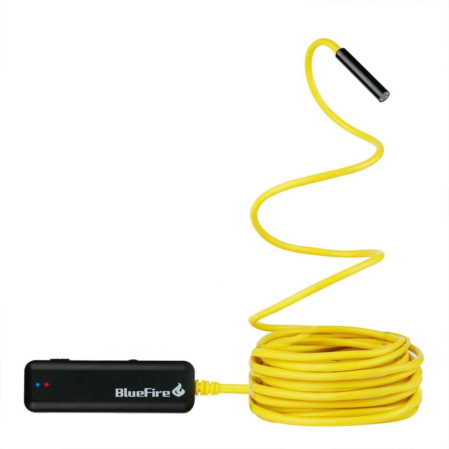 BlueFire Semi-rigid Flexible Wireless Endoscope IP67 Waterproof WiFi Borescope 2 MP HD Resolutions Inspection Camera Snake Camera for Android and iOS Smartphone, iPhone, Samsung, iPad, Tablet (11.5FT)