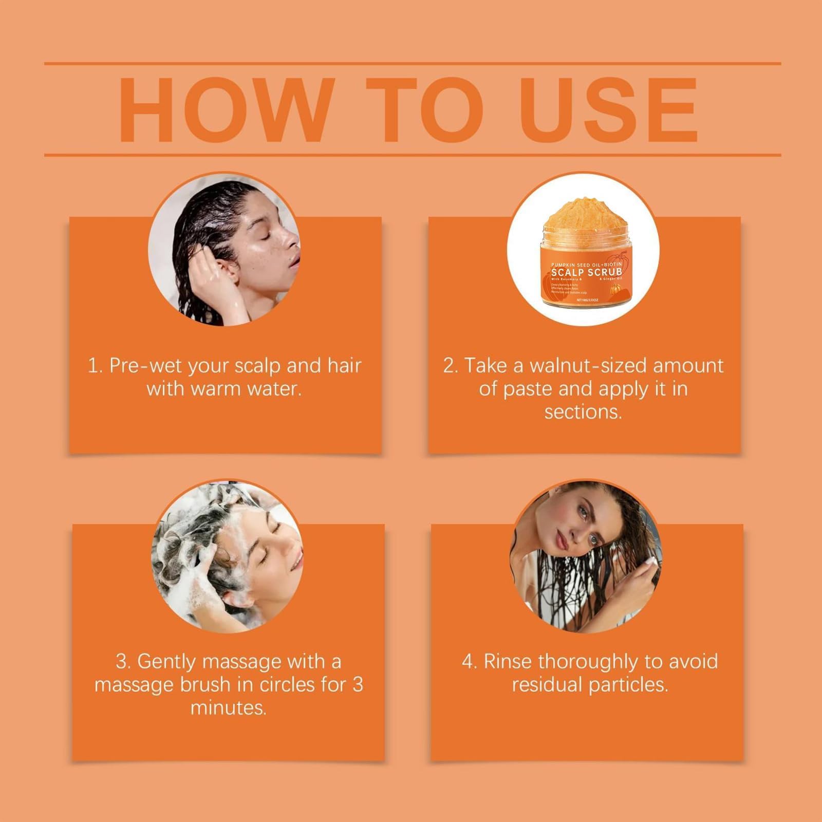 Exfoliante natural para el cuidado del cuero cabelludo, alivia la picazón y la caspa, limpieza profunda e hidratación, combate la caspa y elimina residuos, apto para cuero cabelludo graso y seco