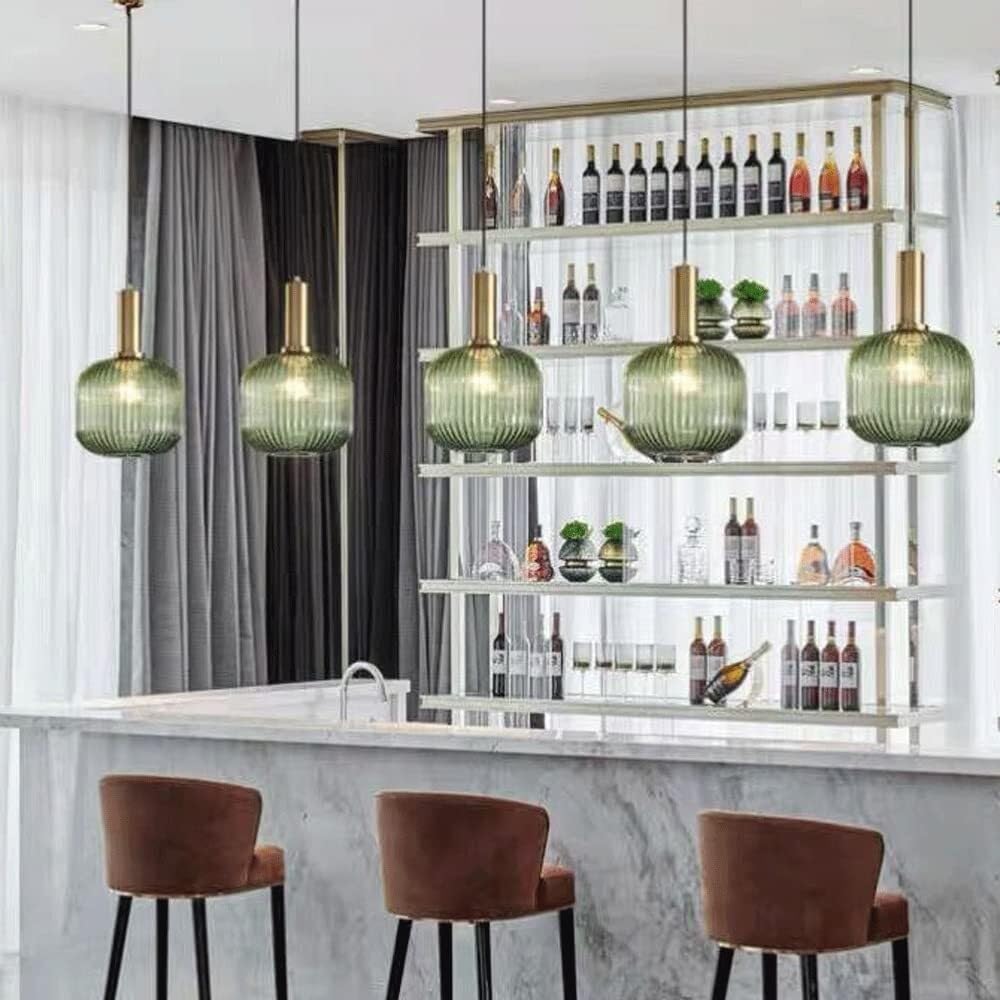 Gwint E27, jedna głowa | Wiszące żelazo i szkło w stylu nordyckim, regulowana wysokość, idealna do dekoracji kawiarni i restauracji (kolor światła)