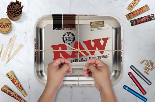 Miniatura 3 de RAW Bandeja enrollable de metal AF  Tamaño pequeño  Parte superior de cromo pulido  Revestimiento transparente resistente al óxido y al desgaste