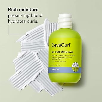 DevaCurl No-Poo Original Non-Lathering Cleanser for Rich Moisture | Non-Stripping | Hydrates Curls | All Curl Types