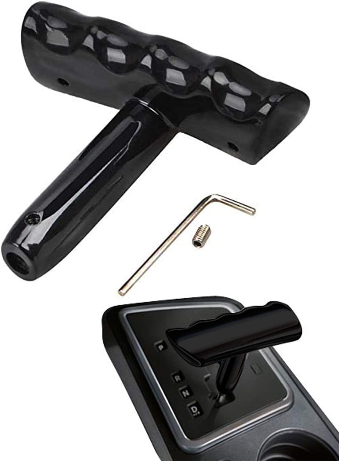 T-Handle Shifter Gear Shift Knob Compatible with Dodge/Jeep/Chrysler with Automatic Transmission,Fits Challenger,Charger,Journey,RAM,Chrysler 300,Wrangler JK,Grand Cherokee WK,Compass,OE # 82211622
