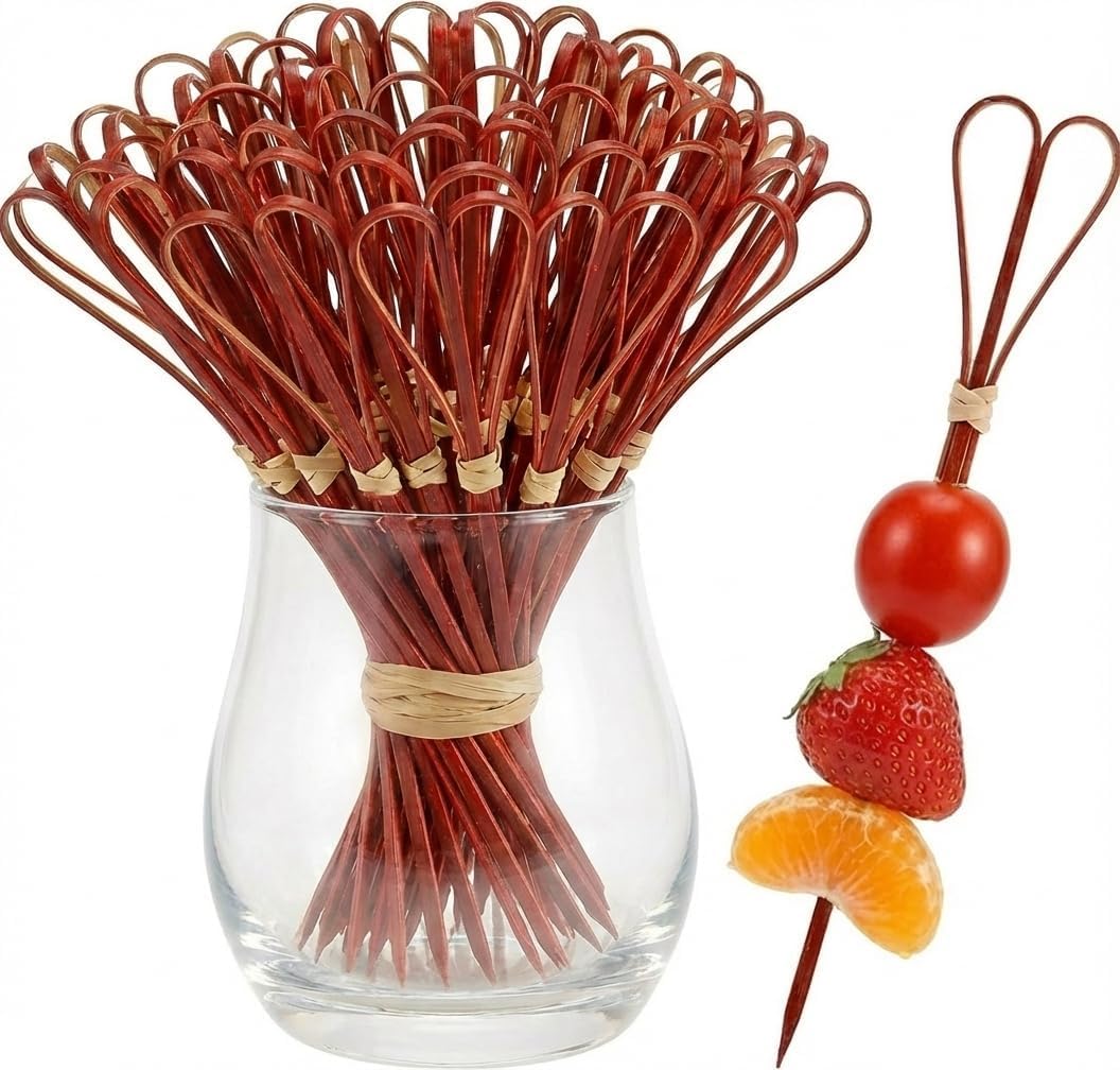 Somani Cocktail Picks for Appetizers & Party, Black Heart Loop, 100 Pcs — Amazon image 10