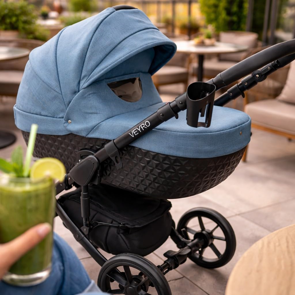 Passeggino BBtwin Veyro 3in1, carrello completo 3 pezzi trio. Blu