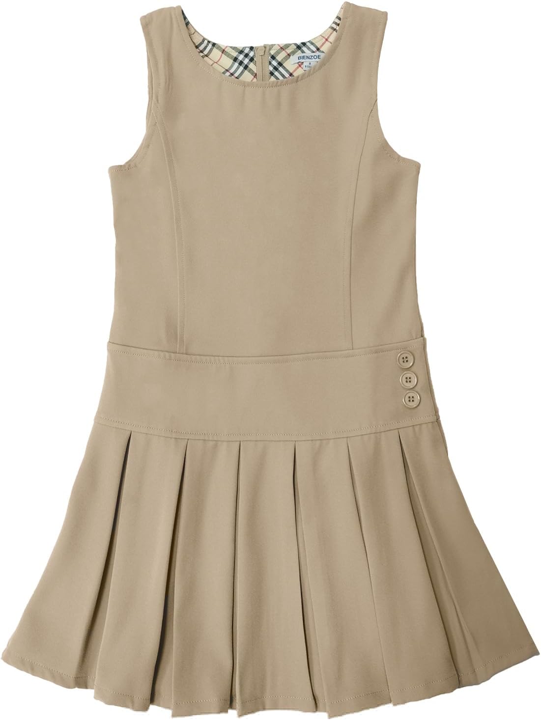 Bienzoe Girls Pleated Stretch School Uniform Jumper