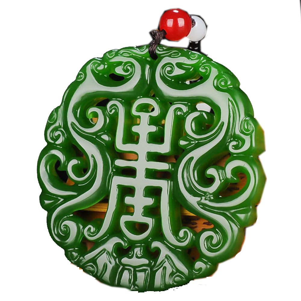 Pendentif en jade naturel et bijou jadéite véritable, collier sculpté ajouré chic