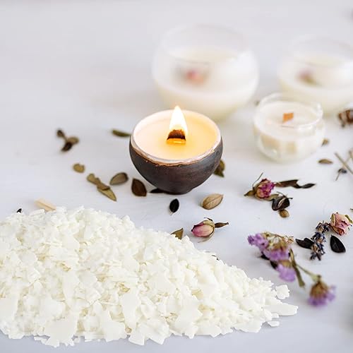 Miniatura 7 de Cera de soja, suministros para hacer velas de bricolaje, copos de cera de soja Pure Nature de 5 libras (80 onzas)