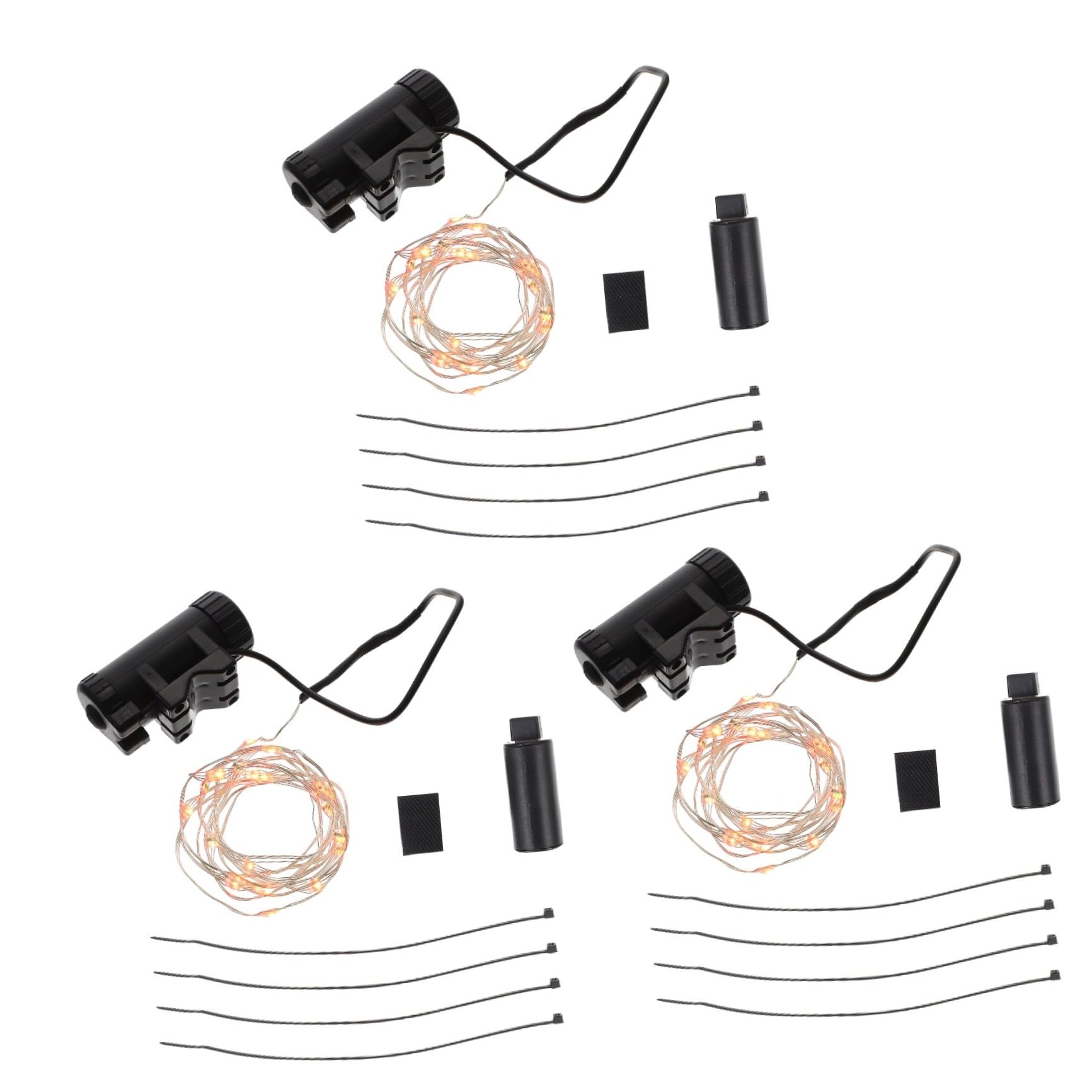 Toddmomy lumière de Pneu lumière LED Feux LED Pile Rechargeables LED Lights Lumière USB Signal réflecteurs Scooter Cycle dirigé Lampe à Rayons lumières étanches Abdos Black