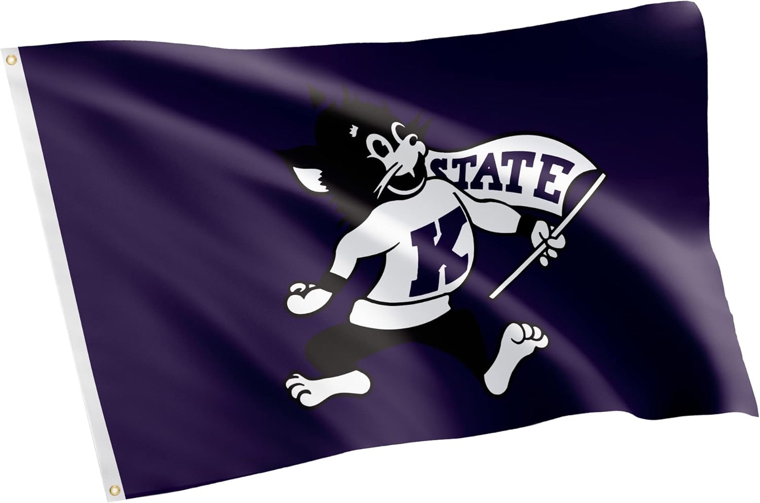 Desert Cactus Kansas State University KSU Flag - 3 x 5 Feet Wildcats Banner, Indoor/Outdoor Durable Fabric, 100% Polyester Design (Style 2)