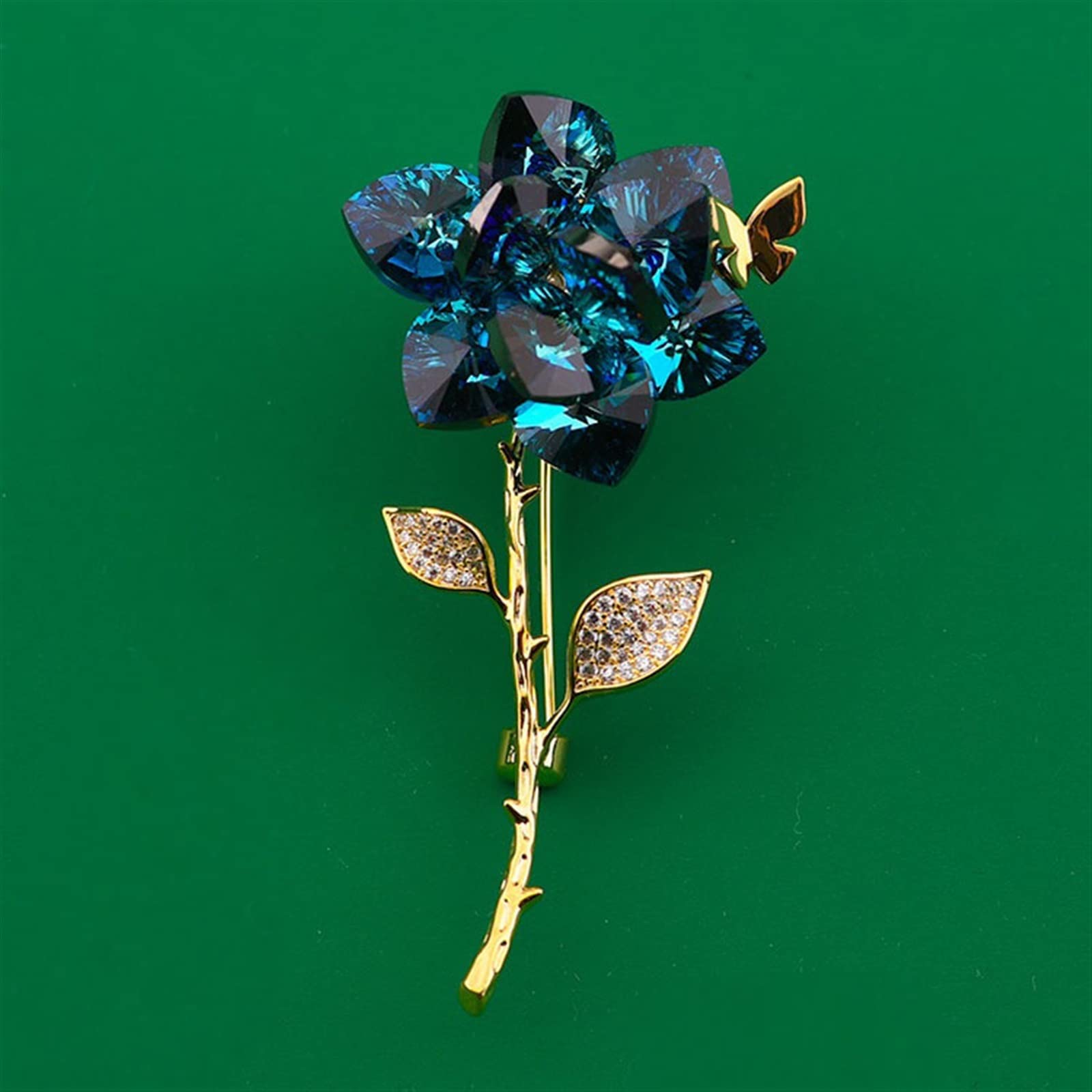 GLigeT Broche Broche de Mariposa de Flores, Broche de Moda Ligero y Lujoso, Ropa Brillante, Accesorios a Juego, Regalo for Novia Broches para Ropa