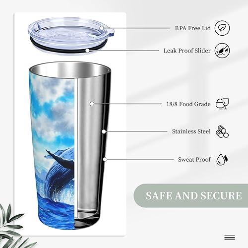 Miniatura 8 de Vaso de 20 onzas con tapa y pajilla, taza de café helado con aislamiento al vacío, taza de viaje reutilizable, botella de agua de acero inoxidable