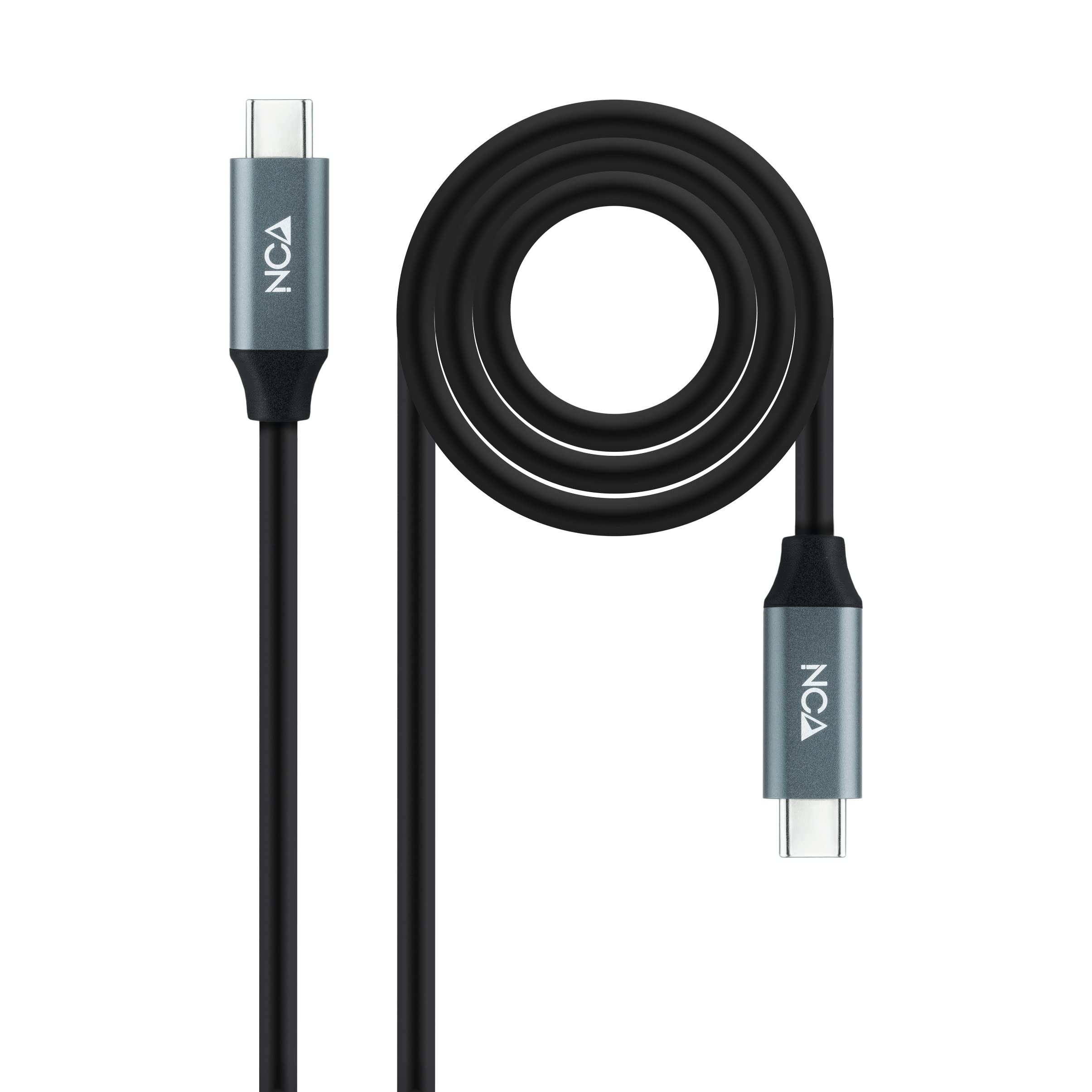 NANOCABLE 10.01.4301-L150 USB 3.2 Gen2x2 20Gbps 5A/100W 4K/60Hz USB-C/M-USB-C/M, Black, 1.5 m