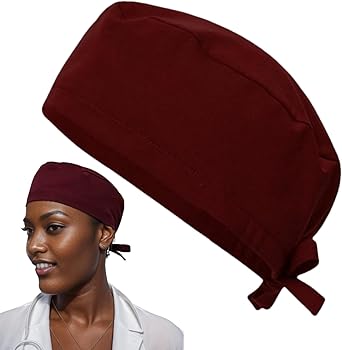 Bonnet Médical Respirant Ajustable – En Coton, Bande éponge Front – Pour Hôpital, Laboratoire, Soudure, Usage Professionnel