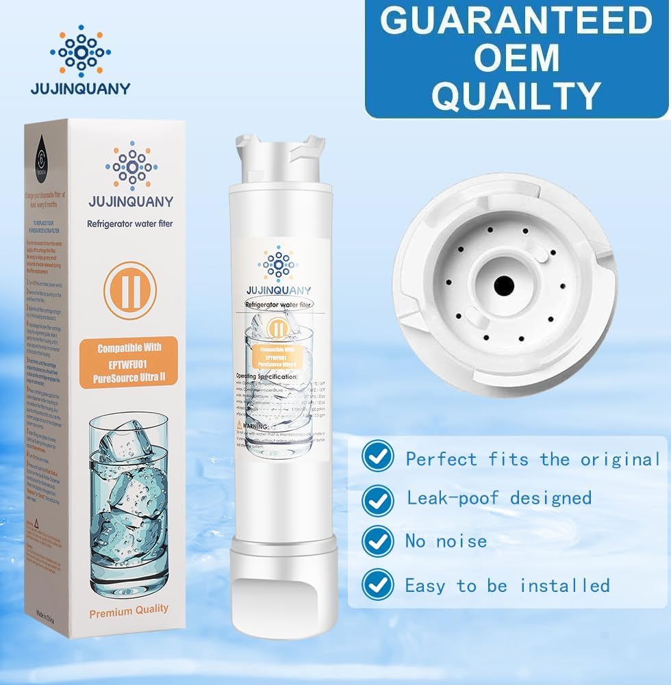 EPTWFU-o1 Water Filter Replacement Compatible for, EWF02, Pure Source Ultra II, Puresource Ultra 2, SCWFTCTO, 1012505454226, 4562222 Water Filterand Pure Air Ultra 2 Air Filter (3+3 Counts)
