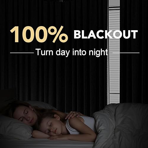 Miniatura 2 de H.VERSAILTEX Cortinas 100% opacas con aislamiento térmico, texturizadas, de lino, con bloqueo completo de calor y luz, para sala de estar y