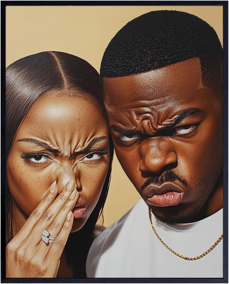 Hilarious Bathroom Wall Art Accessories - African American Wall Art Print - Black Culture Funny Home Decor - African American Decor - Bath Sign - Cool Bathroom Decoration - Bath Poster 8x10 Unframed