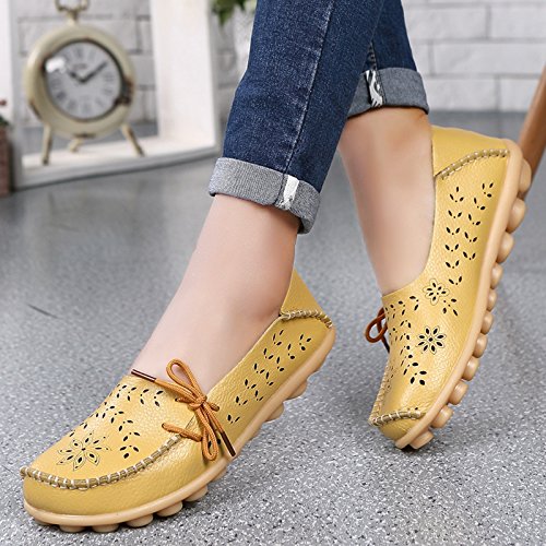 Image of VenusCelia Women's Breathable Comfort Walking Office Flat Loafer