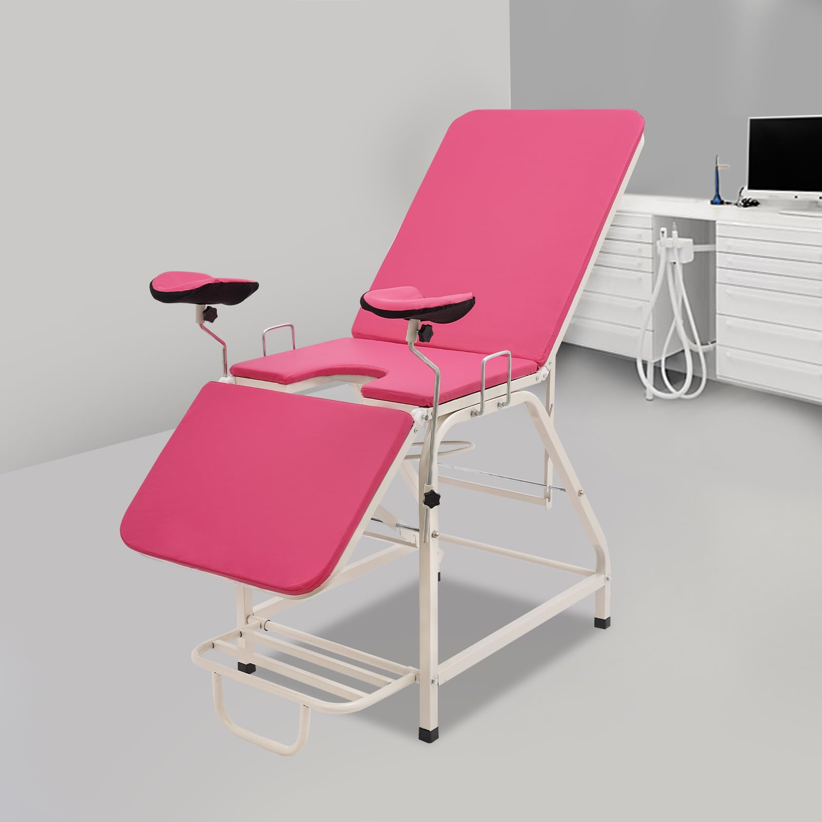 Chaise gynécologique, table d'examen gynécologique, chaise de naissance chirurgicale, chaise d'accouchement, design réglable, charge maximale de 150 kg, pour cliniques, hôpitaux, salles de