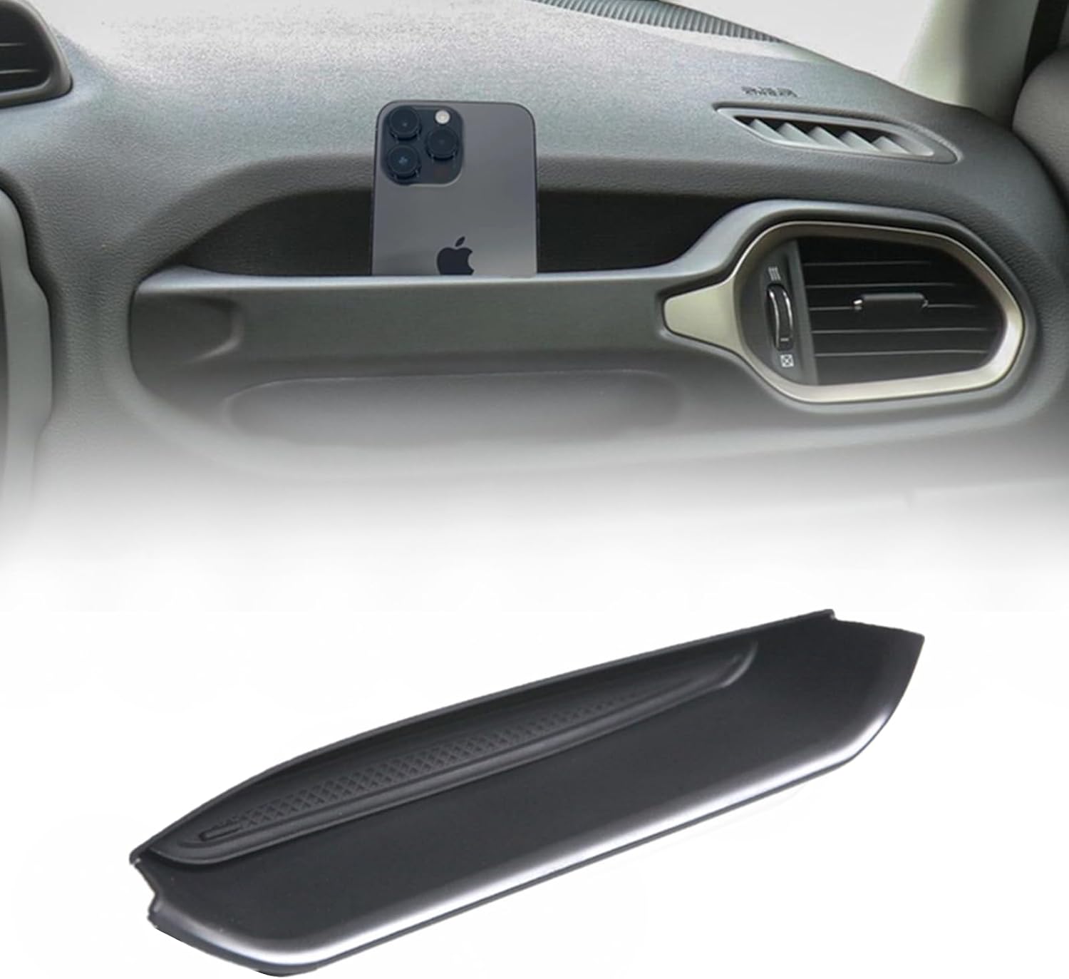 RESTBONE Passenger Storage Tray Organizer Grab Handle Accessory Box Compatible with 2015-2023 Jeep Renegade, Interior Storage Expansion Accessories