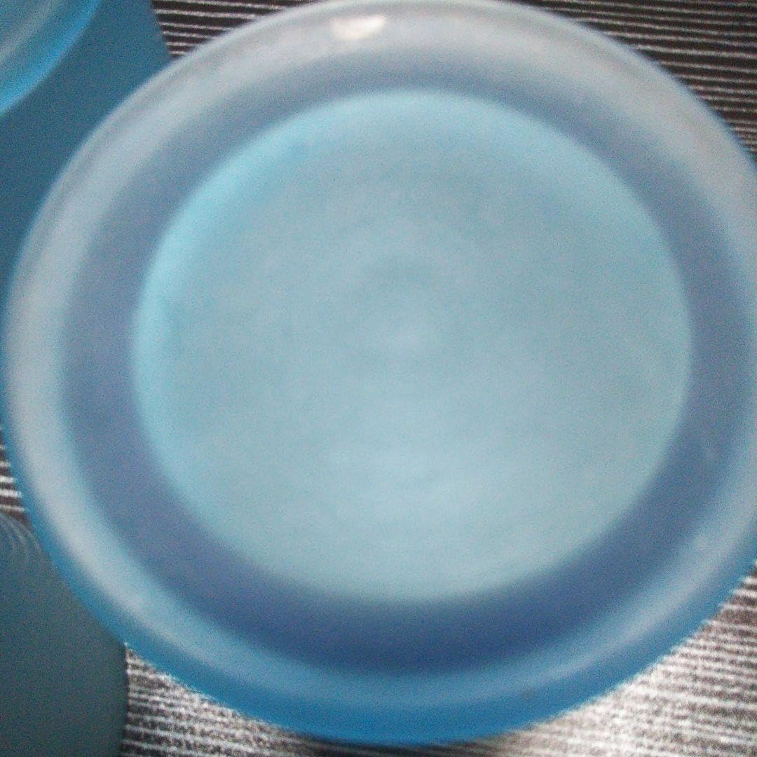 物スウェーデン式高級ブルーグラスコップ3個飾り品