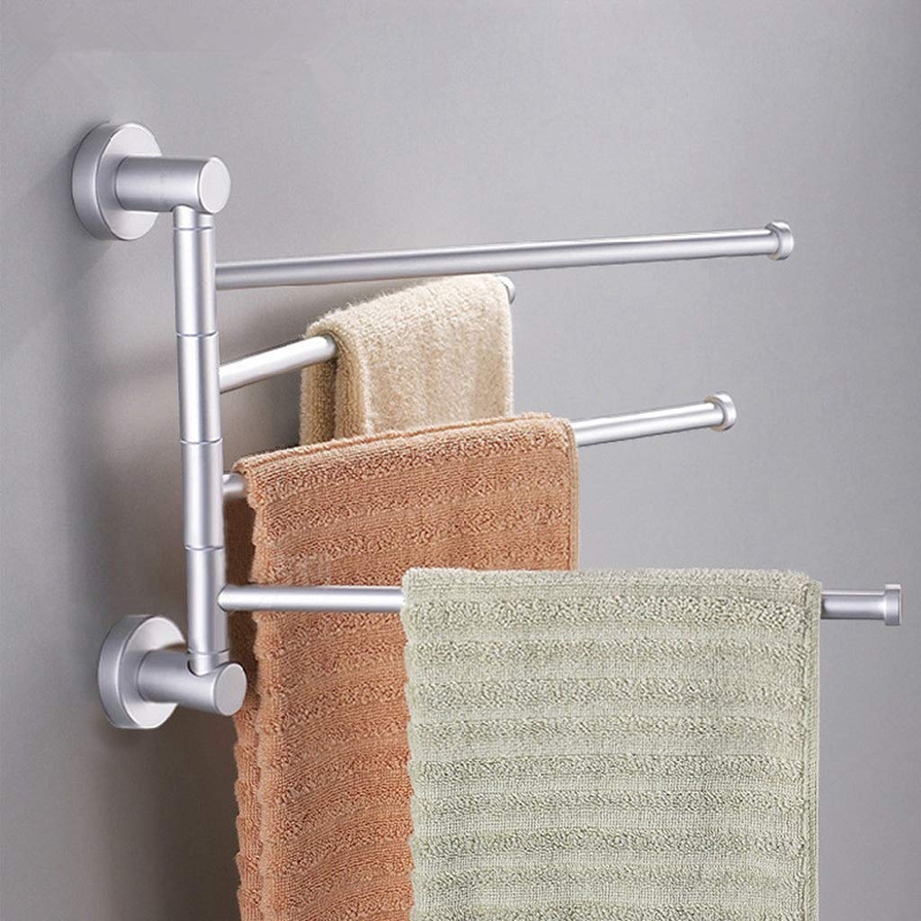 Porte-serviettes mural à 4 niveaux pour salle de bain zen