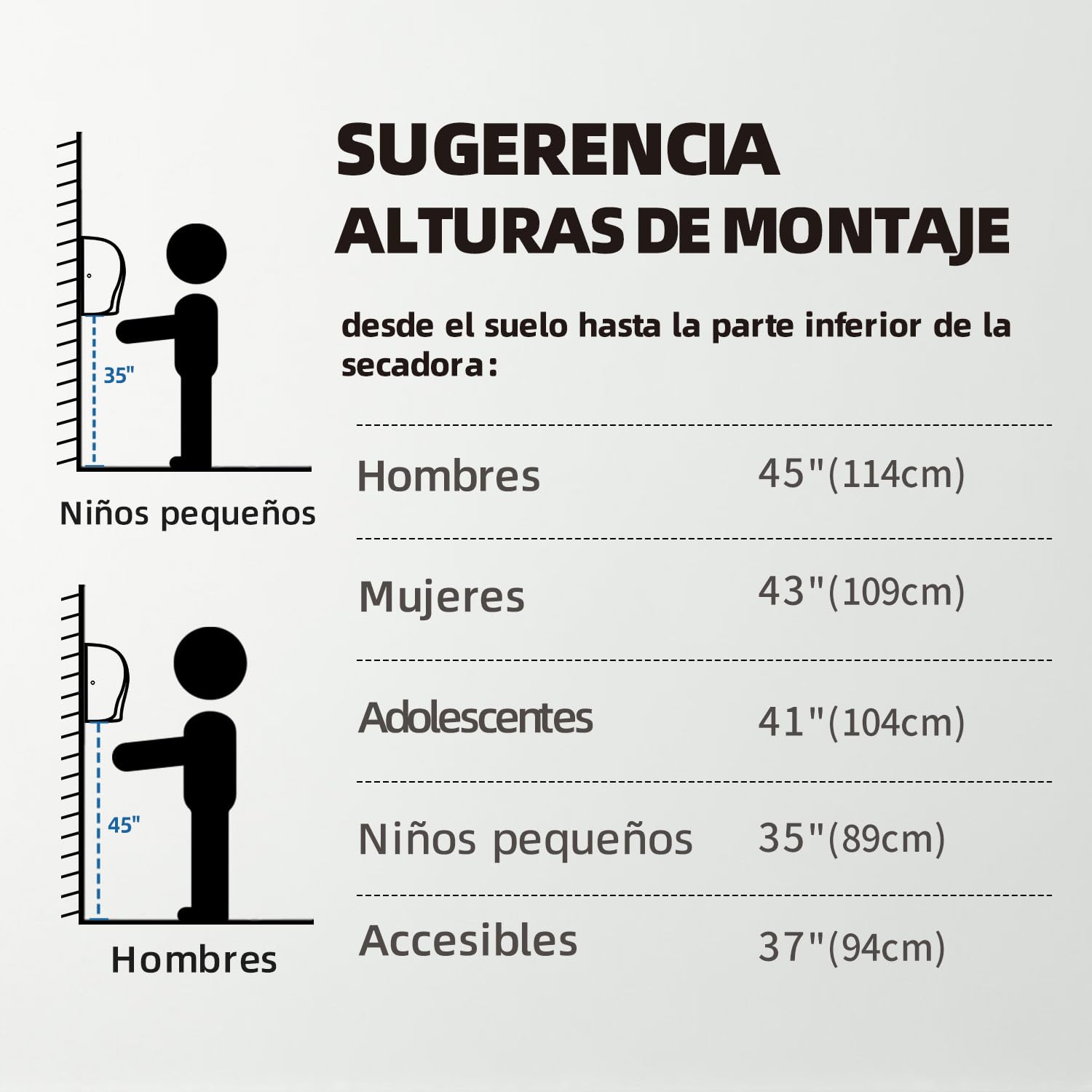 AIKE Elephant Secamanos Comercial, Alta Velocidad, Acero Inoxidable Duradero para Baños de Alto Tráfico, 220V Pulido AK2812