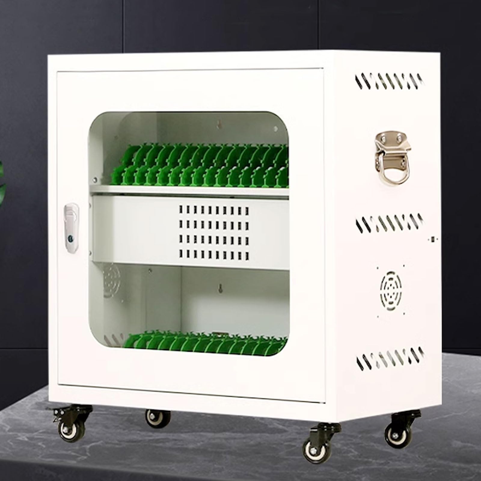 Mobilny wózek do ładowania z zamkiem do urządzeń elektronicznych