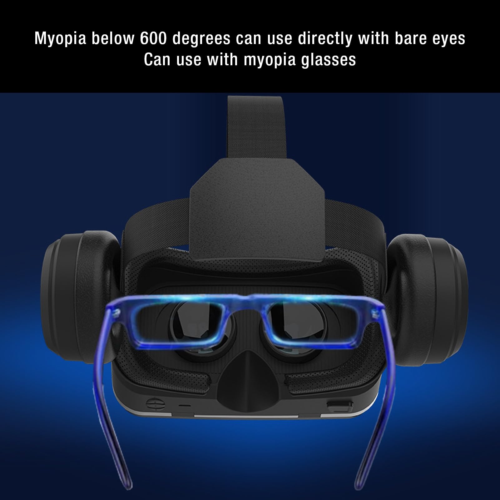 Schimer Cuffie 3D VR Occhiali Portatili Leggeri per Giochi Coinvolgenti e