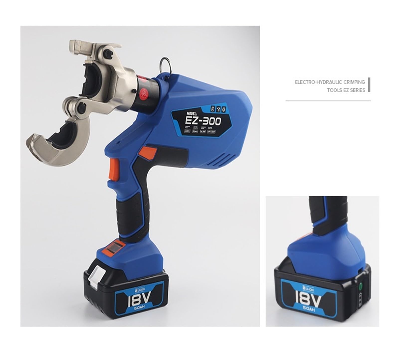 EZ-400 elektryczne hydrauliczne szczypce do zaciskania, akumulatorowe szczypce hydrauliczne akumulatorowe narzędzie do zaciskania kabli elektrycznych 16-400mm² Wygodny uchwyt