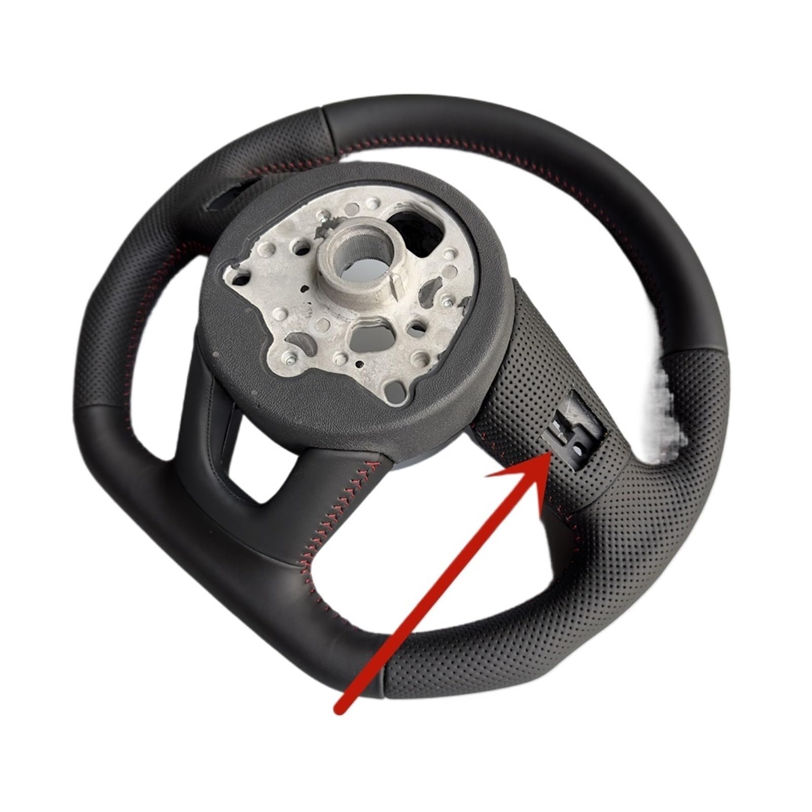 Volante semi-perforato completamente perforato compatibile per Audi A3 A4 A5 S3 S4 S5 2017-2024 Volante sportivo a fondo piatto in pelle(MULTI)