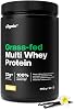 Vilgain Grass-Fed Multi Whey Protein-77% whey Concentrate, Isolate and Casein, Works Immediately After Training and in case of prolonged Protein Deficiency 900g, Vanilla