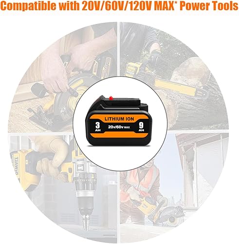 Miniatura 3 de Reemplazo de batería 9AH 60V para batería Dewalt 60v DCB609 6AH DCB606 20v60v Max batería de litio