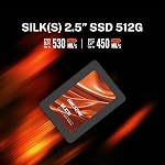 HIKSEMI 2.5" Solid State Drive (SSD), 512GB, SATA III (6Gb/s), Internal, Read Speed: 530MB/s and Write Speed: 450MB/s, Silk(S) Series
