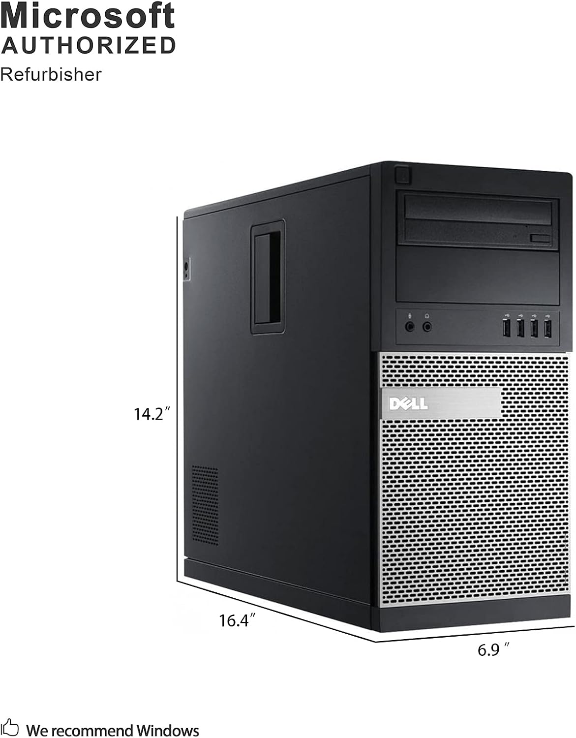 DELL Optiplex 990 Tower High Performance Business Desktop Computer, Intel Quad Core i5 up to 3.4GHz Processor, 8GB RAM, 2TB HDD, DVD, WiFi, Windows 10 Pro 64 Bit(Renewed)']