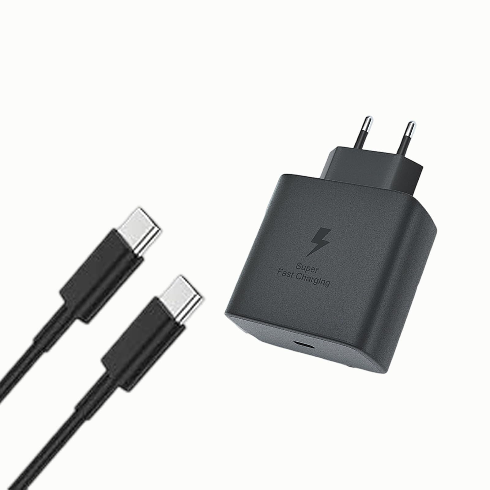 45W USB C Superszybka ładowarka kompatybilna z Samsung Galaxy S25 Ultra/S25+/S25/S24 Ultra/S24+/S24/S23 Ultra/S22/S21/A16/A15/A25/A06, Z Fold 6/Flip 6, wtyczka USB typu C z kablem C do C