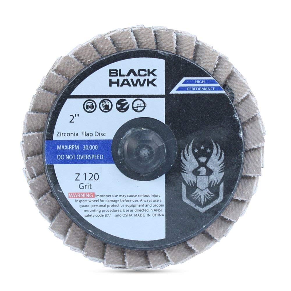 10 Pack - 2" Mini Flap Discs Quick Change Zirconia Grinding & Sanding Wheels (120 Grit)