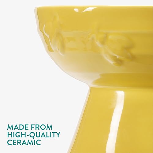 Miniatura 11 de Navaris Estación de riego de abejas, cuenco de cerámica para alimentar y regar abejas, mariposas, insectos pequeños, estación de agua decorativa