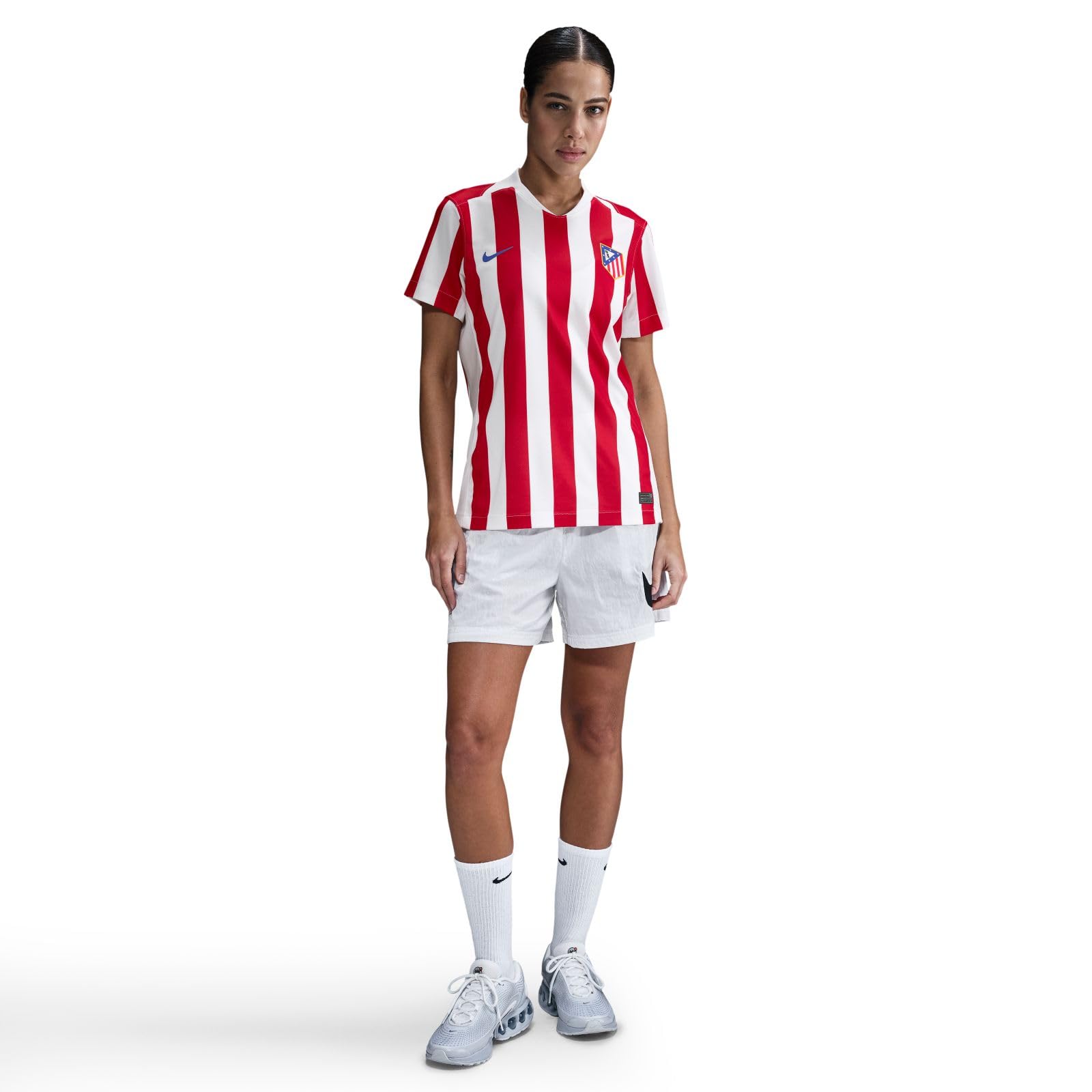 Camiseta de fútbol réplica Atlético Madrid 2025/26 Stadium Home Nike con tecnología Dri-FIT para Mujer, HJ5089
