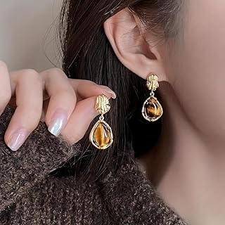 Juego de 3 pares de aretes geométricos, estilo irregular, redondo y lágrima, joyería de moda retro para mujer, accesorio versátil