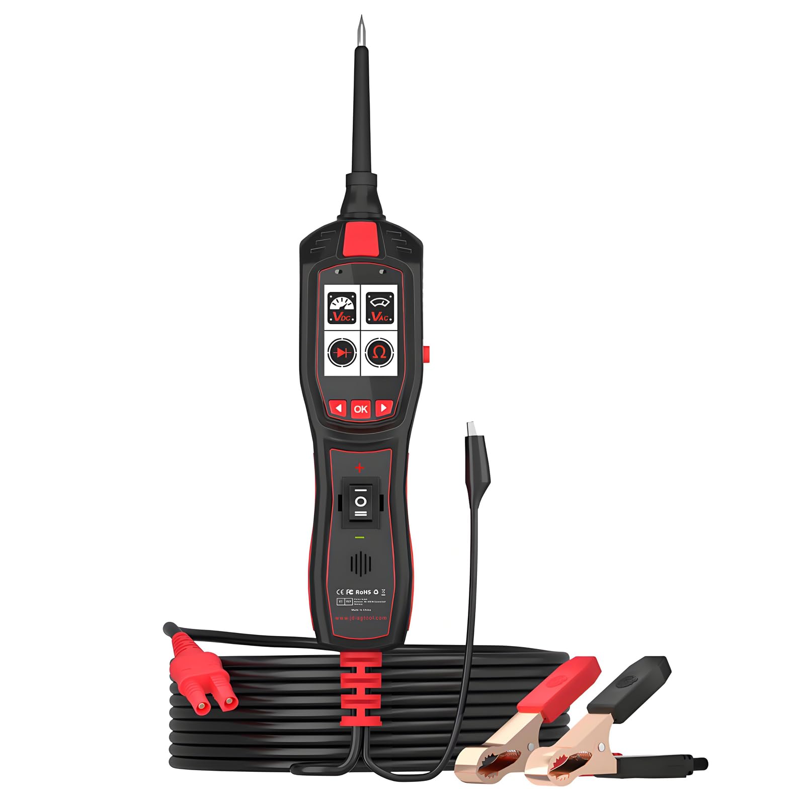 P150 Automotive Circuit Tester, 6-30V Power Circuit Probe Kit, Car Electrical Diagnostic Tool with AC/DC Voltage Test, Component Activation, Short Circuit Locator for 12V 24V Vehicles
