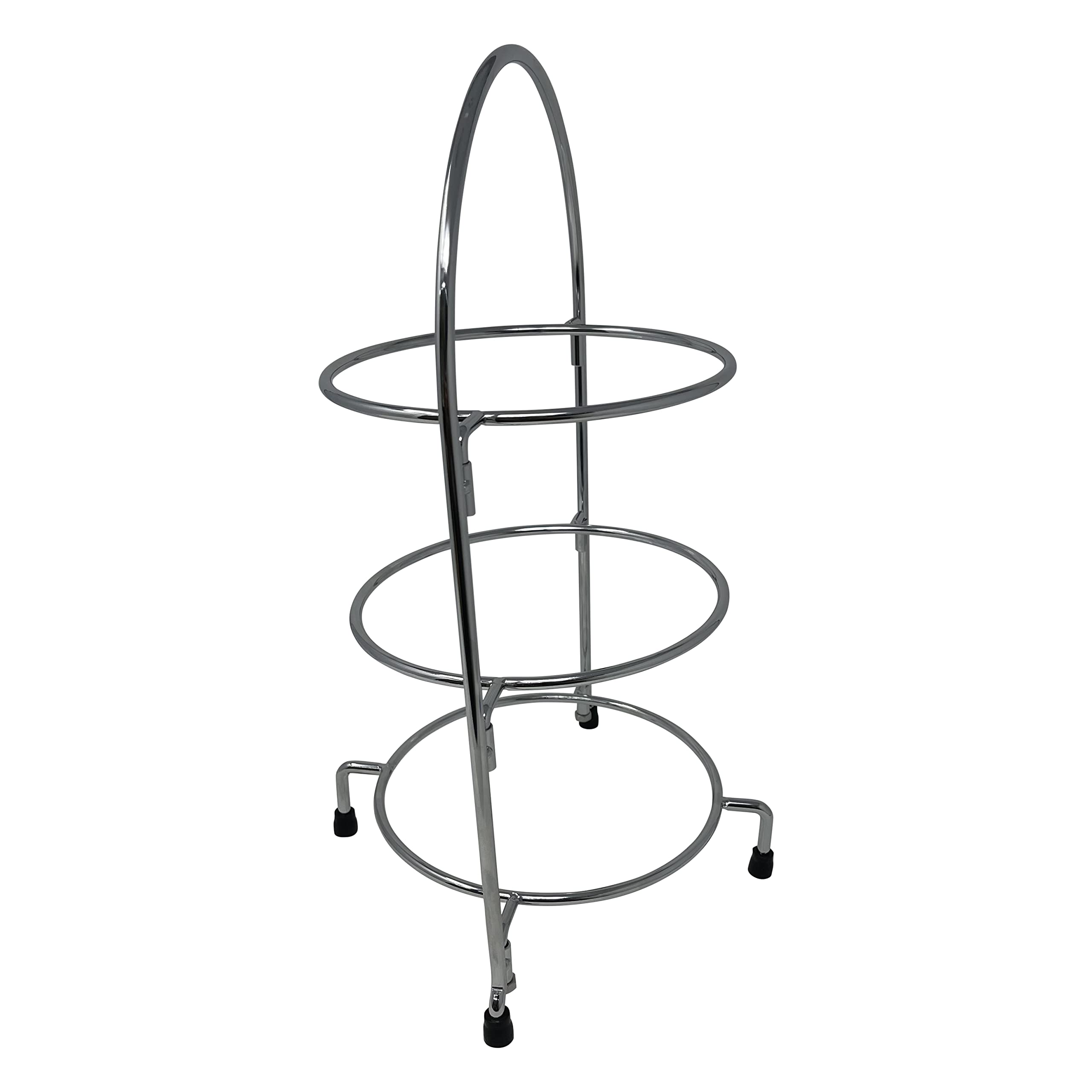 Soporte de té para platos de 3 niveles de alambre cromado Soporte para tartas para el hogar, jardín, té, fiesta, comedor, HTUK®