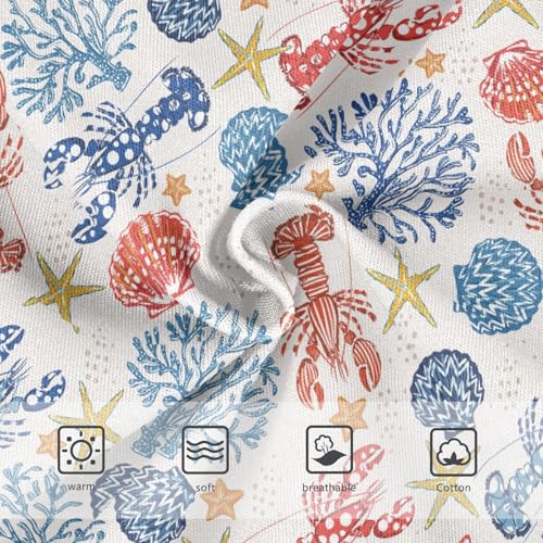 Girls' Underwear Marine Lobster Cotton Stretch Comfort Toddler Panties3