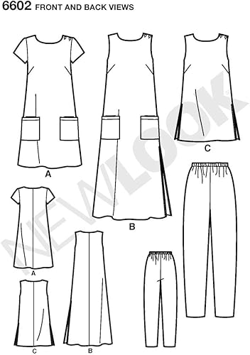 Miniatura 2 de Patrón de costura New Look Ladies Fácil 6602túnicas Tops, vestidos y pantalones