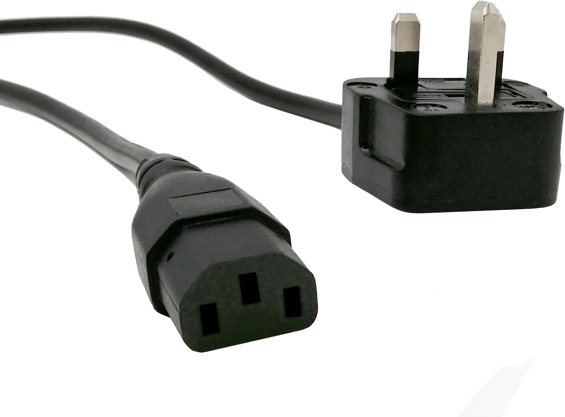 Clarke Cable Moulded Metre UK Power Cable - BS1363A UK 3 Pin Plug to IEC C13 Kettle Lead/Computer Power Cord (10m)