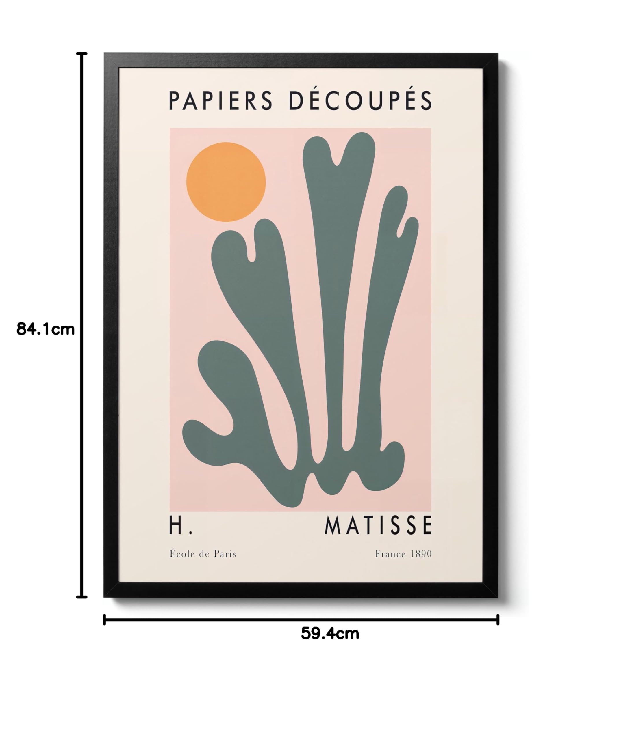 Papiers Découpés I von Henri Matisse Sonnenformen abstraktes Korallen-Thema, Collage, Grafikausstellung, Hochformat, Wandkunstdruck, Archiv-matt, A1 (nur Druck), 84,1 x 59,4 cm