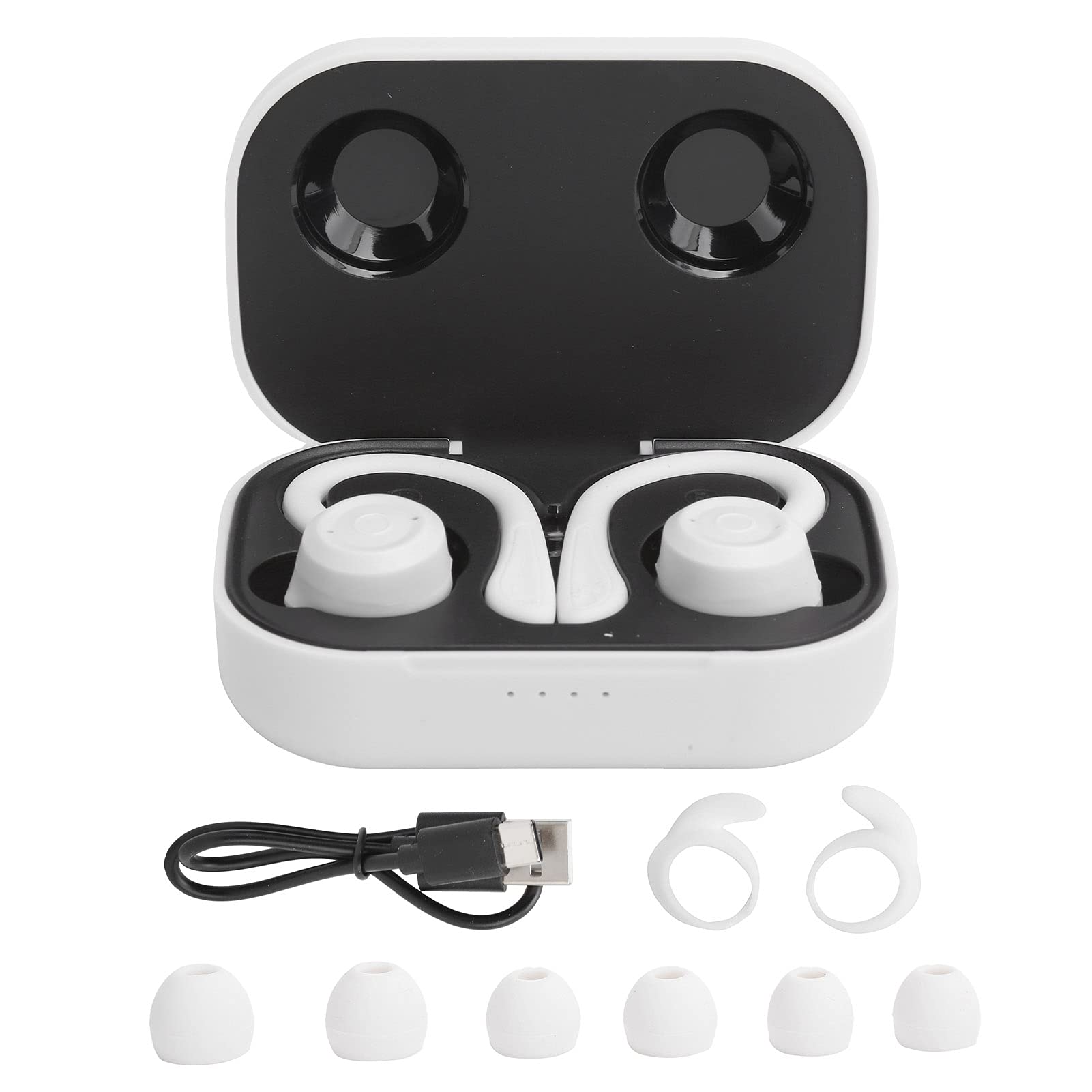 Demeras Wireless Earphone, Long Bettery Life Comfortable, Convenient Earbuds Wireless, Automaticly Connect for Office Wokers for Any(white)