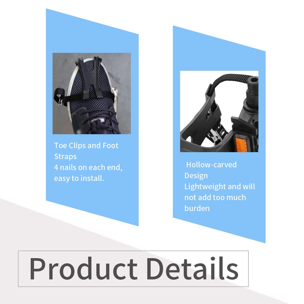 Nimomo 1 Paio Di Nylon Ciclismo Pedali Toe Clips Cinghie Per Fixie Mountain Bike Accessori - Foto 3