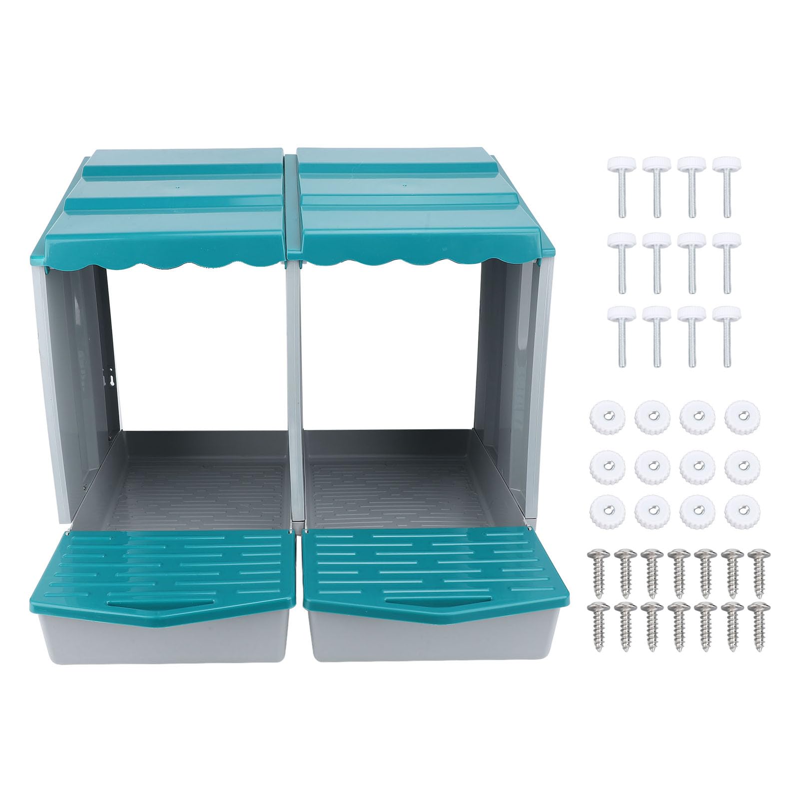 Caja Nido para Pollos, Material PP Resistente a la Intemperie, Cajas Nido para Pollos de Fácil Montaje, Caja Modular para Gallinero con Diseño Extraíble para Gallinas, Patos, Aves de Corral